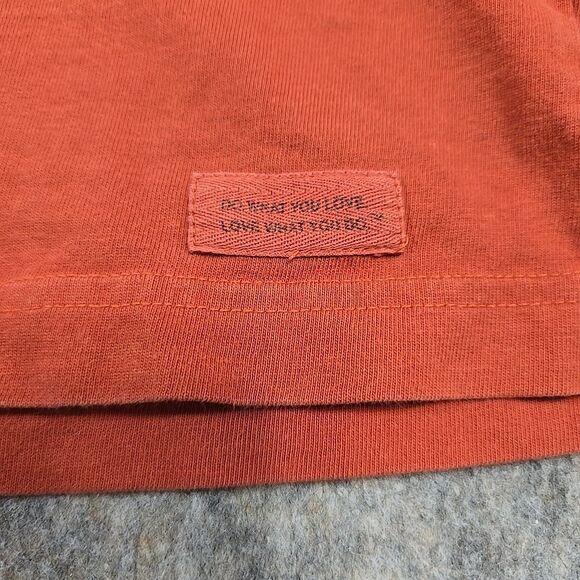 Life is Good Take It Slow Shirt Size Men's XL Burnt Orange Red 100% Cotton - Picture 10 of 12
